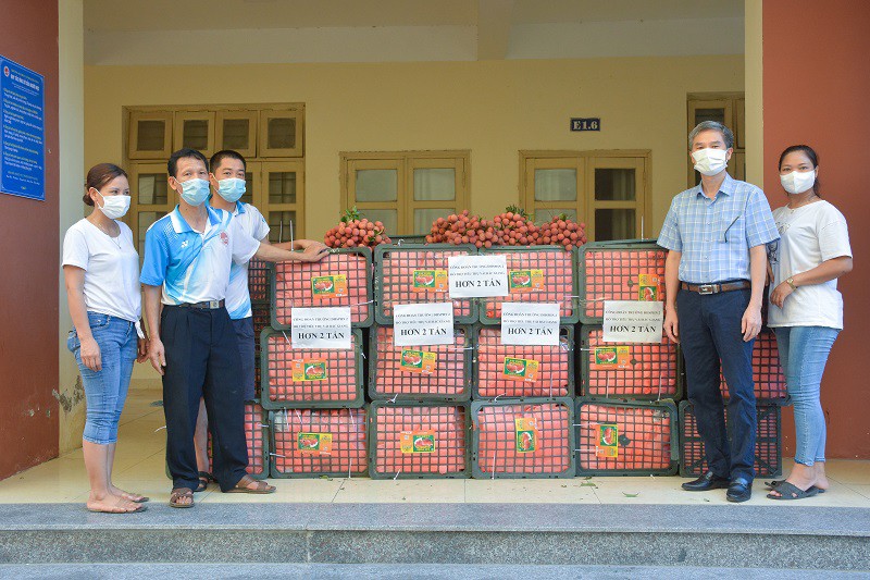 Công đoàn Trường ĐHSP Hà Nội 2 hỗ trợ tiêu thụ hơn hai tấn vải thiều giúp nông dân tỉnh Bắc Giang